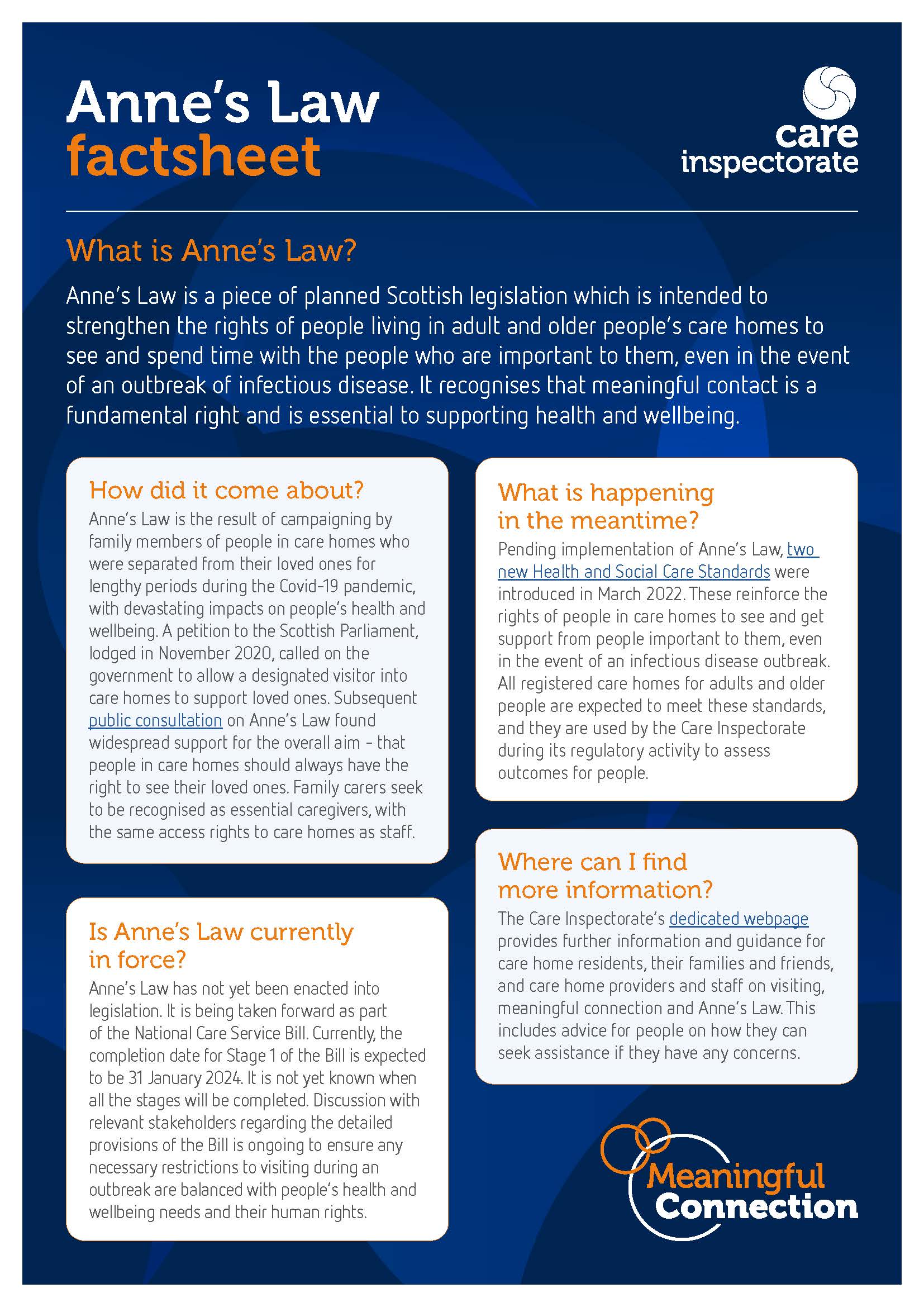Factsheet on What is Annes Law