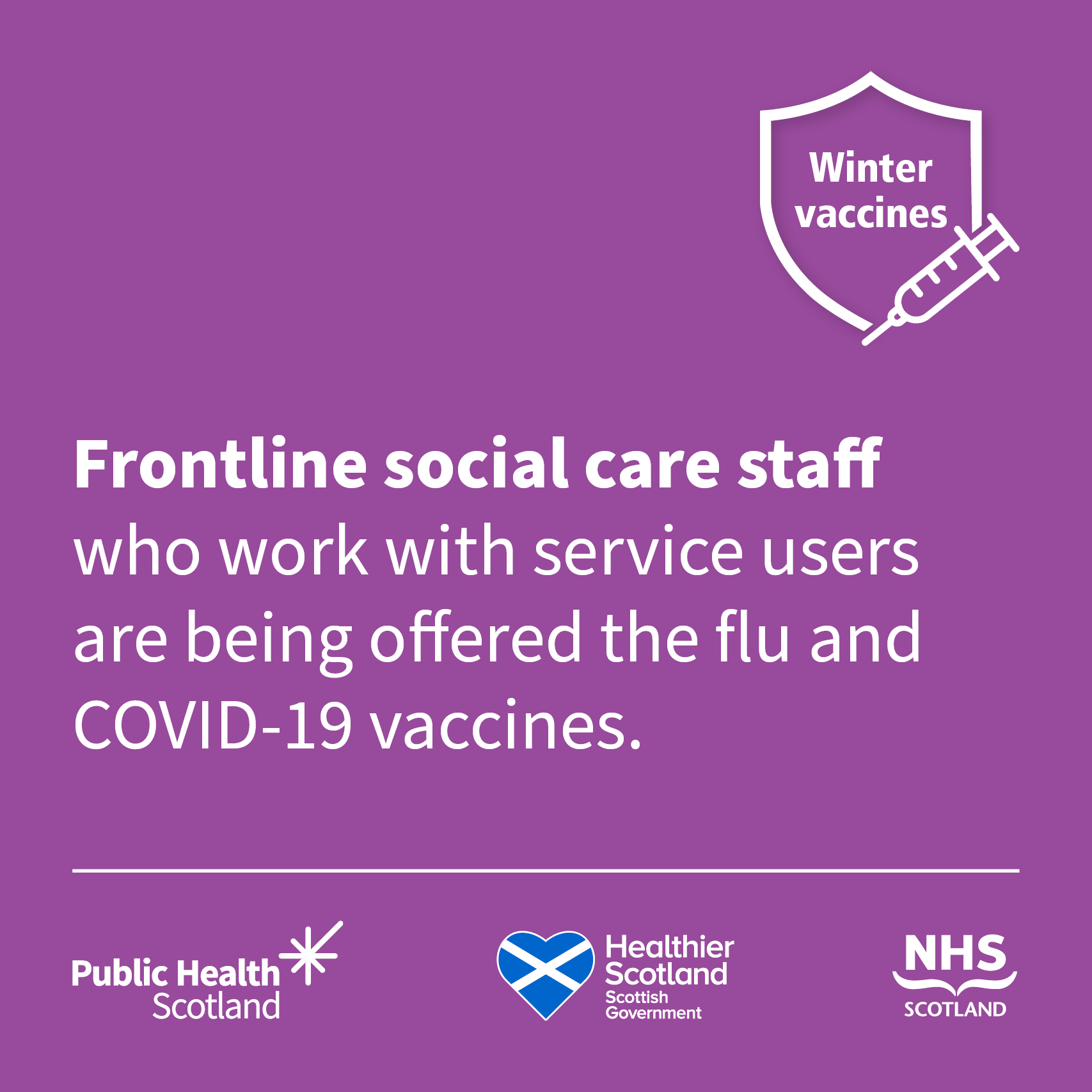 2024 winter vaccination programme to include social care staff